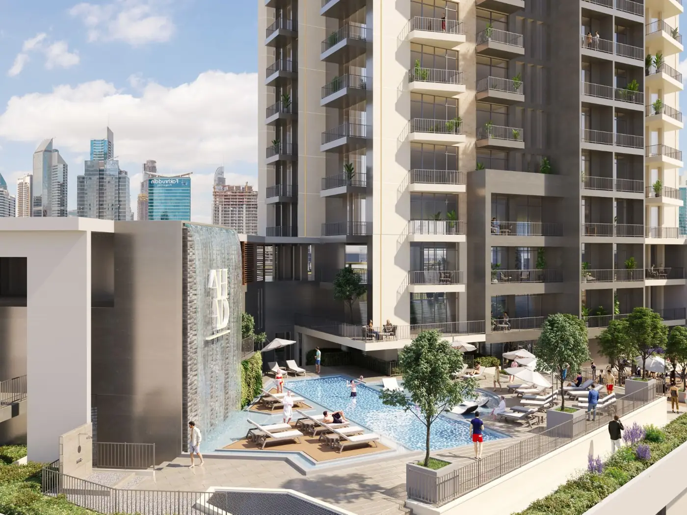 The pool deck, Ahad Residences