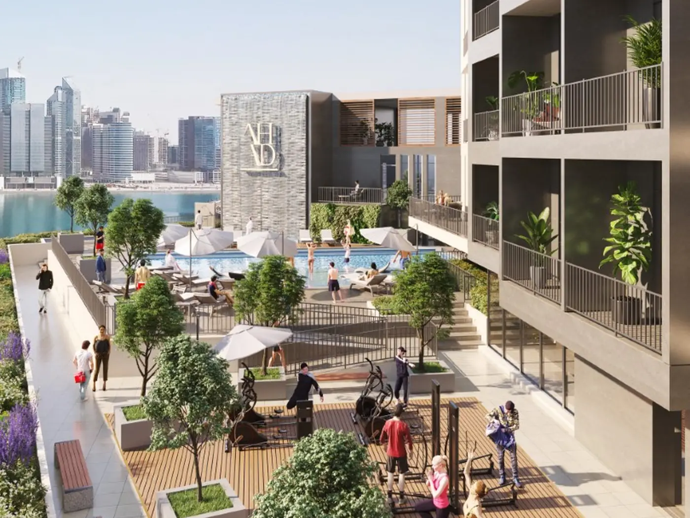 The podium terrace, Ahad Residences